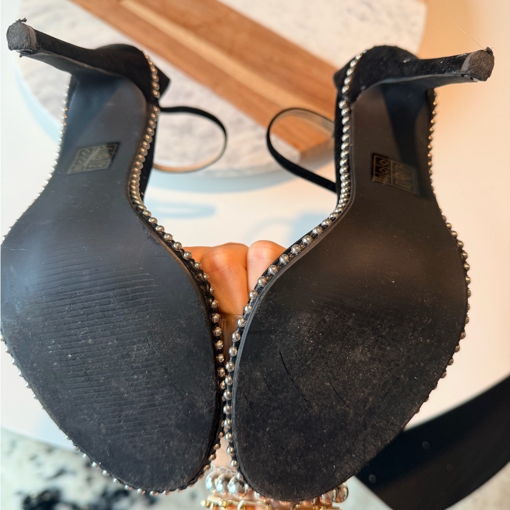 Boohoo Black Heels with Silver Studs - Picture 5 of 5